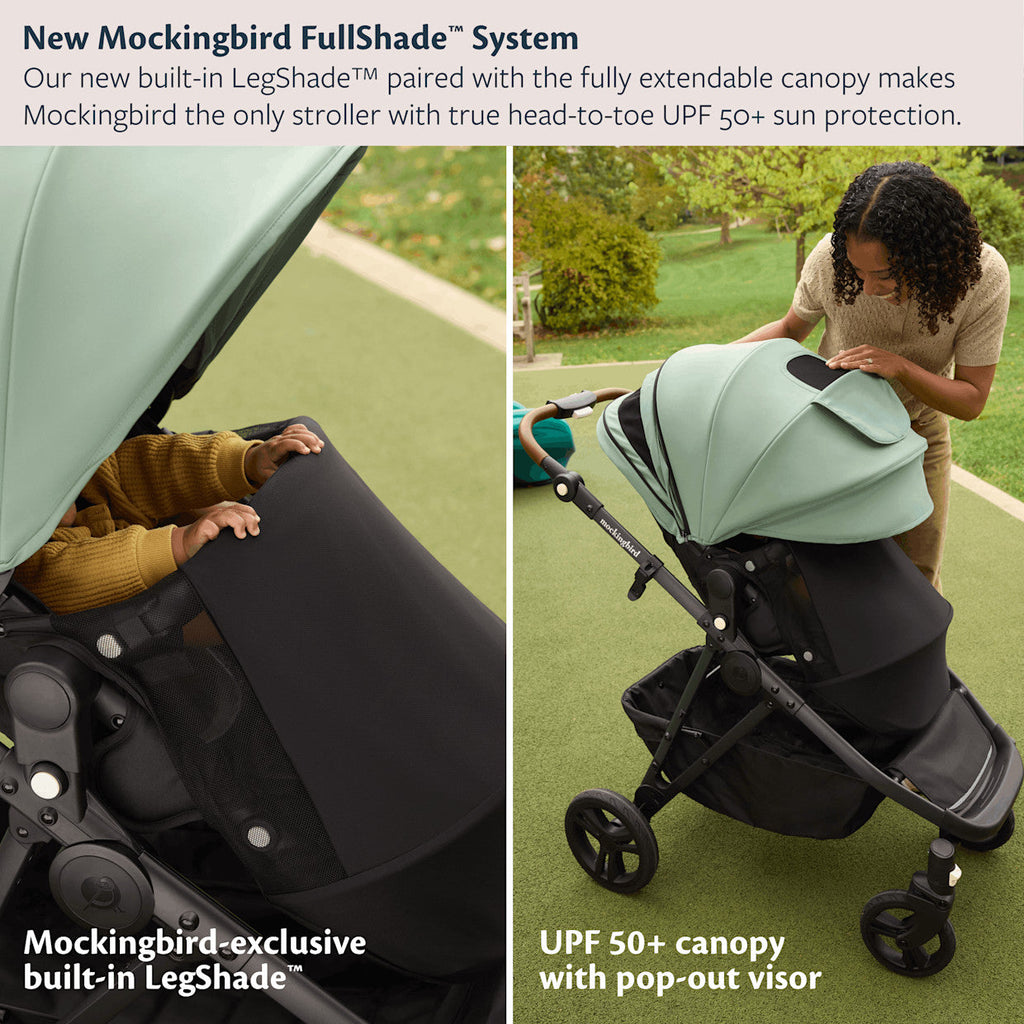 Mockingbird Single Stroller 3.0 - Premium Lie Flat Bassinet And Car Seat Adapter Compatibility