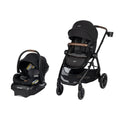 Maxi-Cosi Zelia Luxe 5-in-1 modular travel system with stroller, car seat, and foldable features for versatile baby travel.