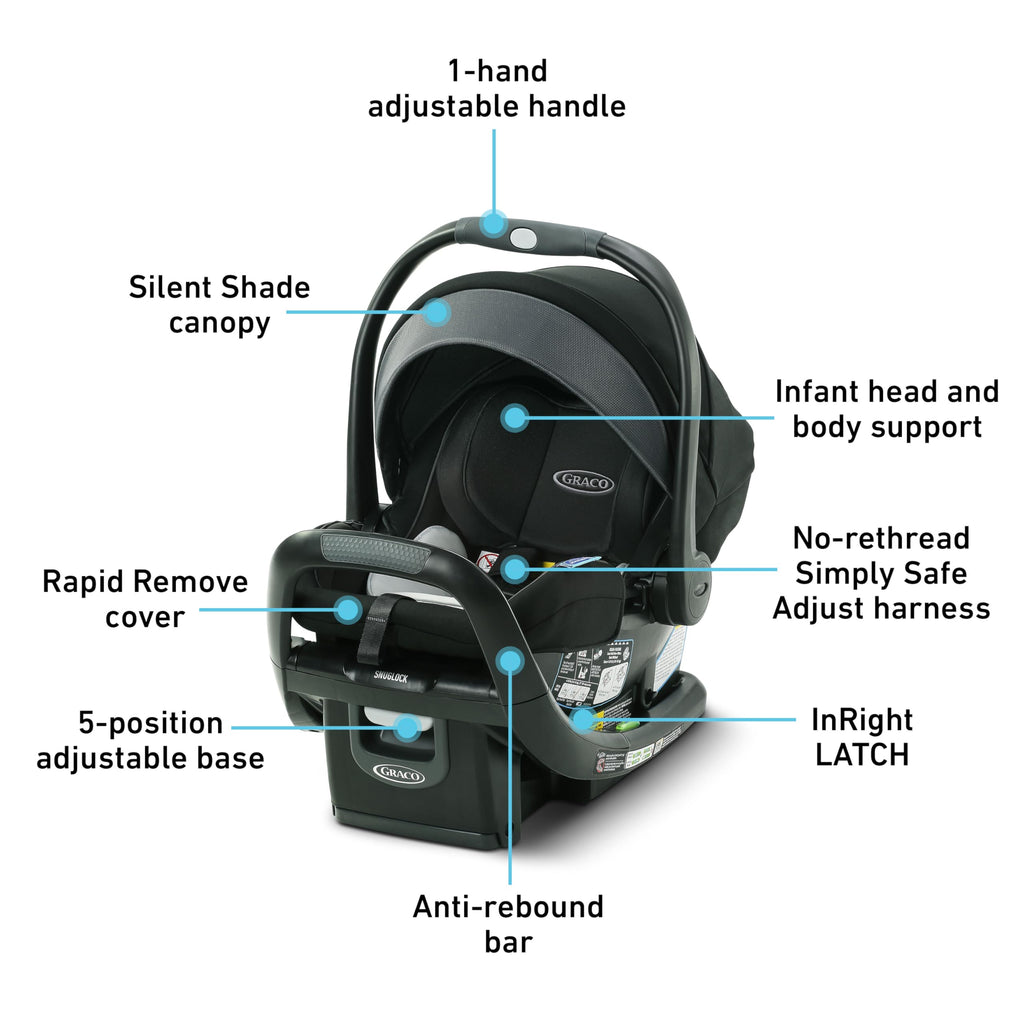 Graco SnugRide SnugFit Infant Car Seat Anti Rebound Bar for Safety