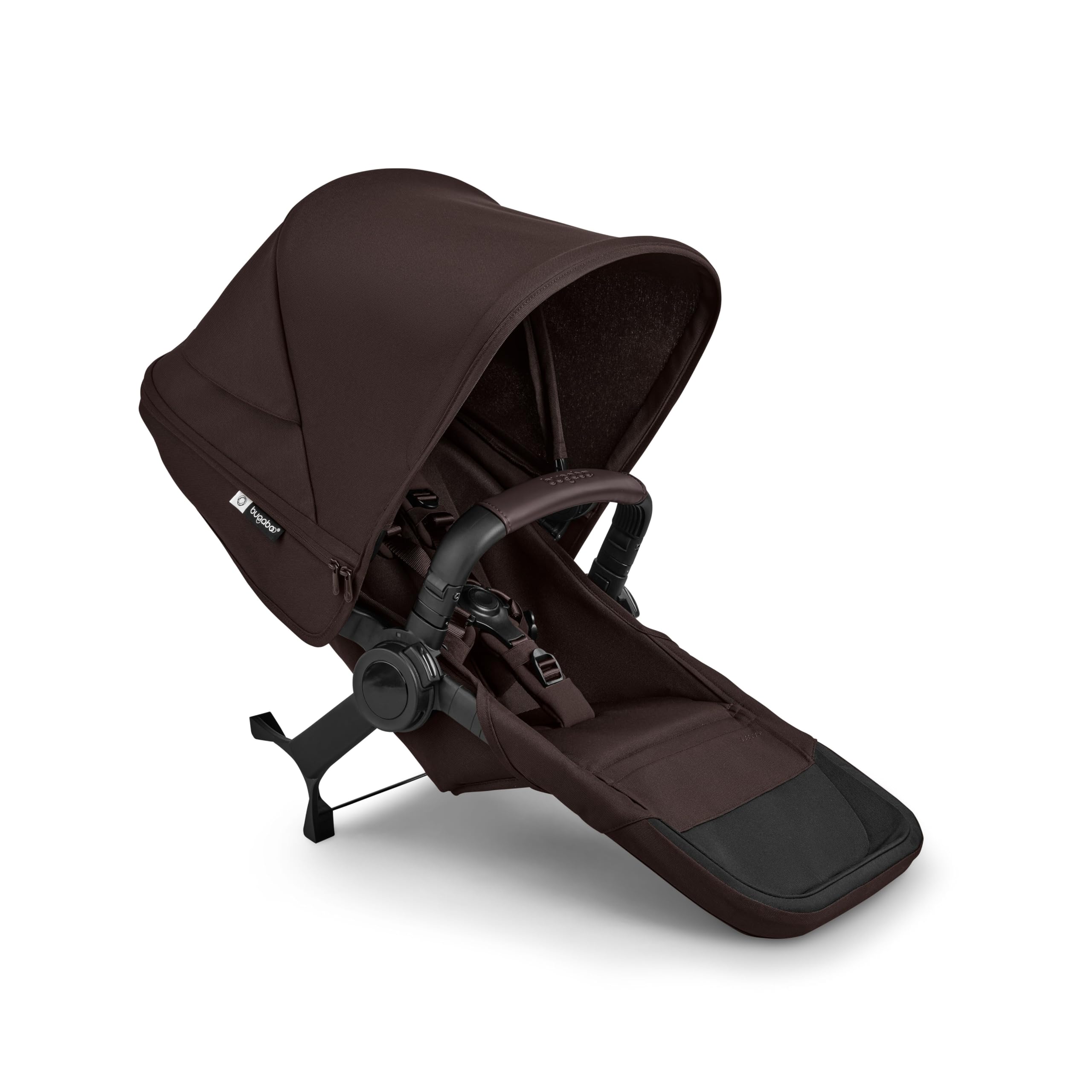 Bugaboo Donkey 6 sibling seat in cocoa brown, second seat for side-by-side double stroller conversion, compatible with Bugaboo stroller