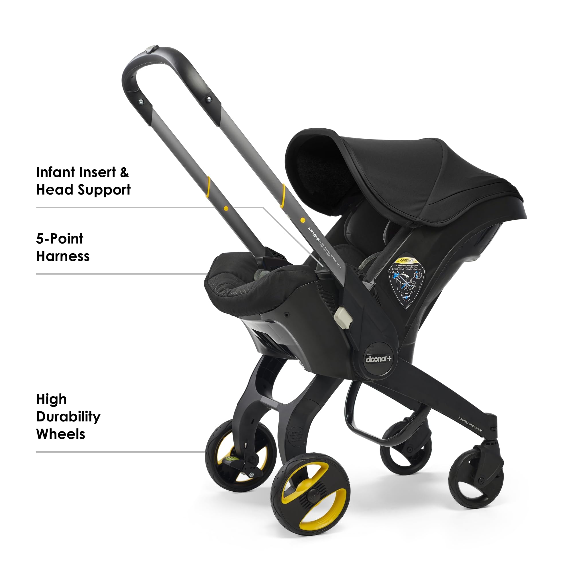Doona Car Seat And Stroller Nitro Black All In One Travel System For Effortless Transitions
