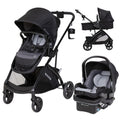 Baby Trend Passport Switch 6-in-1 stroller travel system with EZ-Lift infant car seat in Dash Black, showing the stroller and car seat combo.