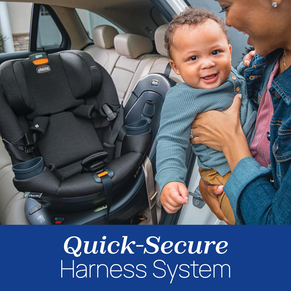 Chicco Fit360 ClearTex Rotating Convertible Car Seat With 360 Degree Rotation And Lever Lock System Obsidian Black