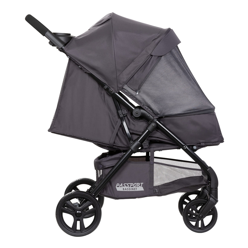 Baby Trend Passport Cargo Stroller with EZ-Lift Plus Infant Car Seat in pink bamboo, featuring a compact travel system for babies.