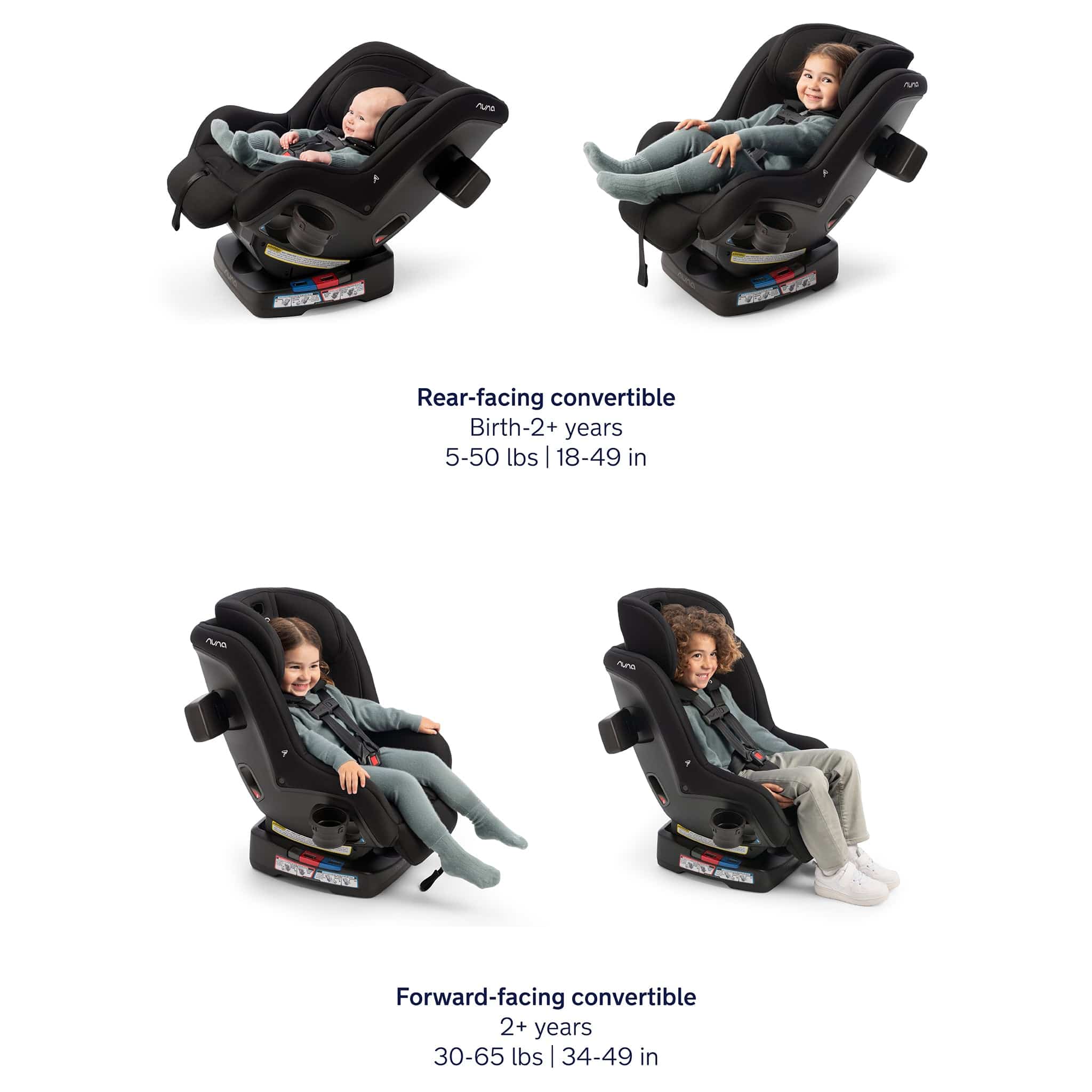 Nuna RAVA next Convertible Car Seat - Granite
