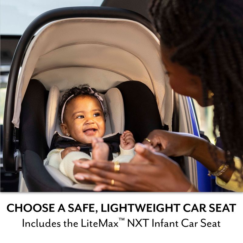 Evenflo Pivot Travel System with LiteMax NXT Infant Car Seat - Lilas Pink